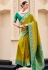 Mehndi banarasi silk saree with blouse 860004