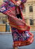 Navy blue silk saree with blouse 909