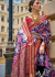 Navy blue silk saree with blouse 909