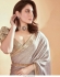 Kollywood Tamanna Bhatia inspired grey gold tone designer saree