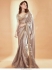 Kollywood Tamanna Bhatia inspired grey gold tone designer saree