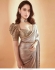 Kollywood Tamanna Bhatia inspired grey gold tone designer saree