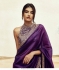 Bollywood model Purple jimmy choo designer embroidery saree