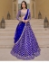 Bollywood Model Royal blue georgette foil mirror work lehenga choli