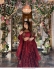 Bollywood Model Maroon net sequins partywear lehenga choli