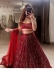 Bollywood Model Red and peach sequin work lehenga choli