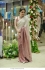Bollywood model offwhite pink shaded sequins georgette party saree