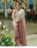 Bollywood model offwhite pink shaded sequins georgette party saree