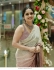 Bollywood model offwhite pink shaded sequins georgette party saree