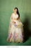 Bollywood Model White tabby silk printed lehenga choli