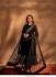 Bollywood Sabyaschi inspired AditiRao black chinon silk anarkali gown