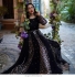 Bollywood Model black sequins georgette party wear anarkali gown