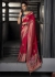 Red Color Soft Dola Viscous Silk with 3d Weaved Pallu 7201