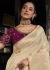 Ivory Color Soft Dola Viscous Silk with 3d Weaved Pallu 7205