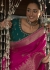 Rani Pink Color Soft Dola Viscous Silk with 3d Weaved Pallu 7206