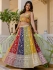 Multi color Faux embroidery heavy embroidery work wedding a line lehenga choli 337
