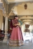 Salmon and Blue color silk embroidery work wedding lehenga choli