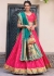 Pink jacquard Pithank silk embroidery wedding lehenga choli 1014