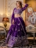 Purple georgette heavy embroidery work wedding lehenga choli 375