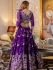 Purple georgette heavy embroidery work wedding lehenga choli 375
