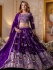 Purple georgette heavy embroidery work wedding lehenga choli 375