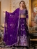 Purple georgette heavy embroidery work wedding lehenga choli 375