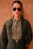 Premium crepe silk embroidered wedding wear sharara suit in Black colour