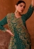 Premium crepe silk embroidered wedding wear sharara suit in Green colour