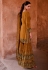 Premium crepe silk embroidered wedding wear sharara suit in Mustard colour