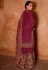 Premium crepe silk embroidered wedding wear sharara suit in Magenta colour