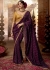 Wine color Pure viscous crepe zari butta weaving wedding saree 6501
