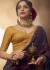 Wine color Pure viscous crepe zari butta weaving wedding saree 6501