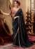 Black and red color Pure viscous crepe zari butta weaving wedding saree 6507