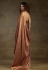 Rust satin silk saree with blouse 103A
