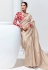 Beige tissue saree with blouse 2131