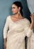 Cream tissue saree with blouse 5422