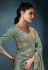Sea green tissue saree with blouse 5423