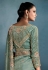 Sea green tissue saree with blouse 5423