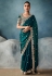 Teal tissue saree with blouse 5428