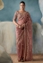 Pink tissue saree with blouse 5429