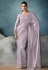 Lavender tissue saree with blouse 5430