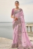 Lavender viscose jacquard saree with blouse 7201