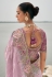 Lavender viscose jacquard saree with blouse 7201