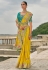 Mustard viscose jacquard saree with blouse 7202
