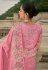 Pink viscose jacquard saree with blouse 7203