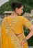 Yellow viscose jacquard saree with blouse 7204
