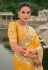 Yellow viscose jacquard saree with blouse 7204