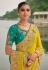 Light green viscose jacquard saree with blouse 7208