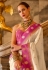 Cream silk saree with blouse 820001
