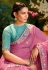 Pink organza saree with blouse 5382